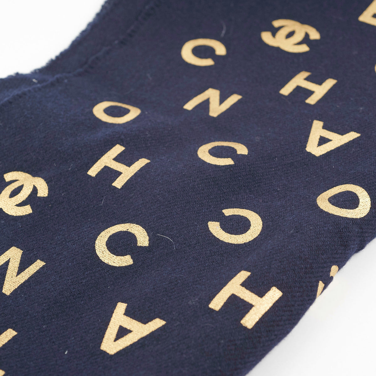 Chanel Navy Long Tassel Scarf - photo 5