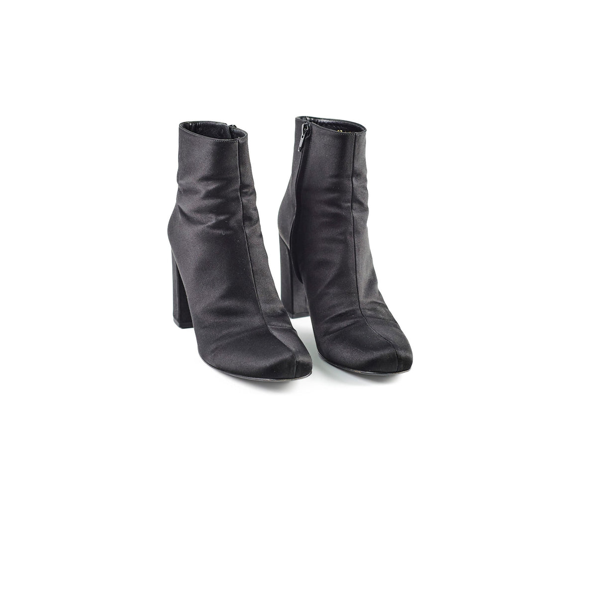 Saint Laurent Satin Black Boots Size 40.5 - photo 1