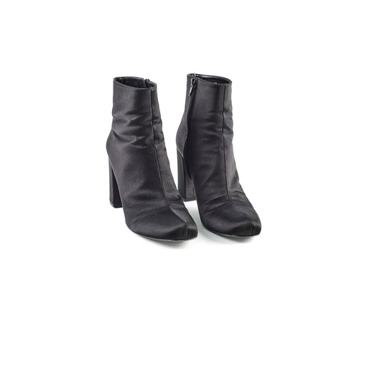 Saint Laurent Satin Black Boots Size 40.5 - photo 1