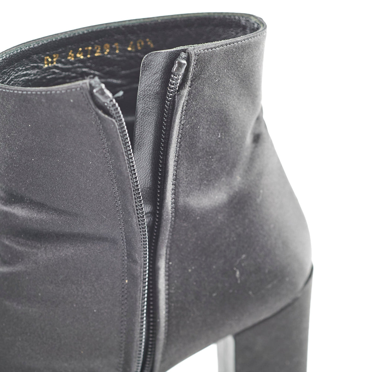 Saint Laurent Satin Black Boots Size 40.5 - photo 6