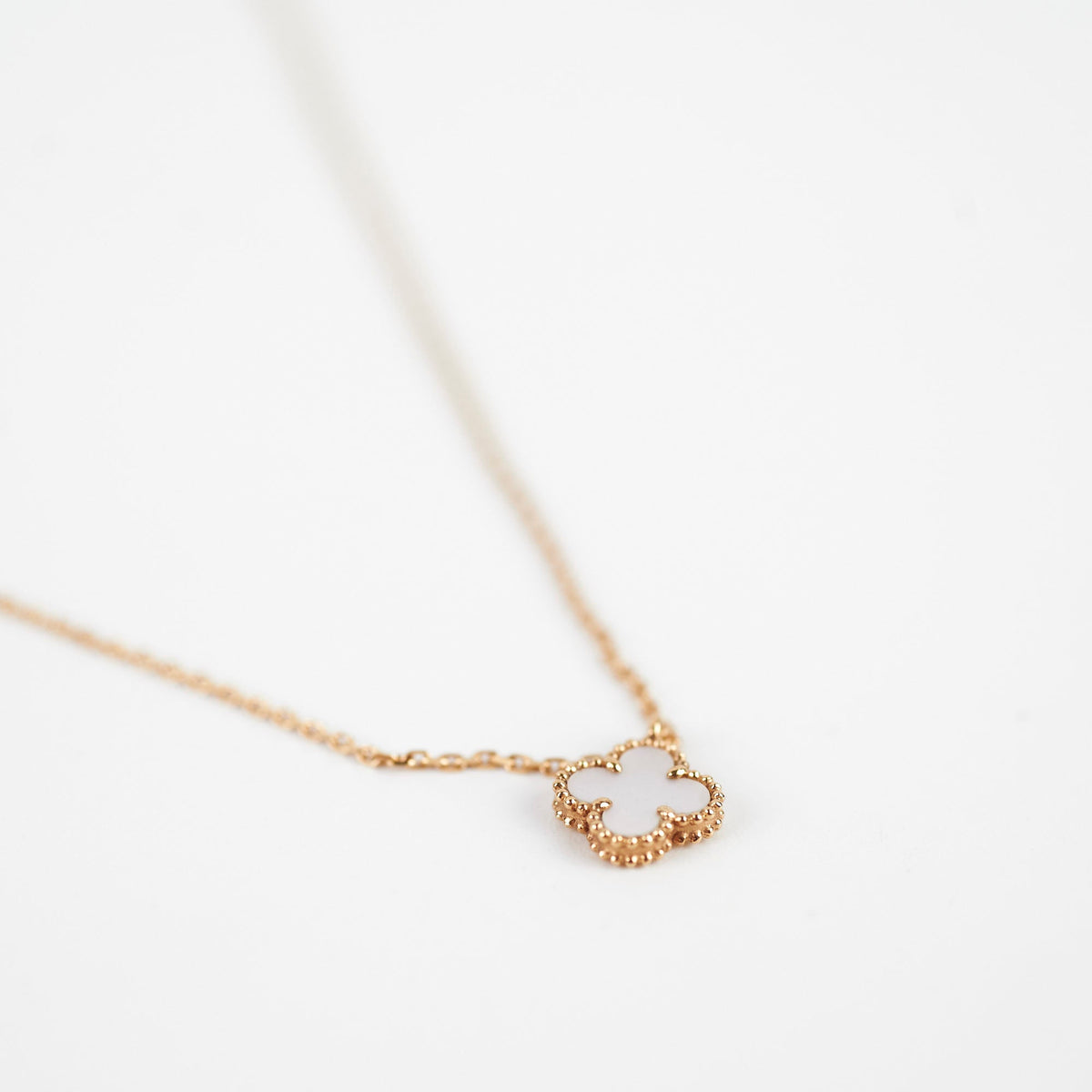 Van Cleef and Arpels Sweet Alhambra Mother of Pearl MOP Necklace - photo 9