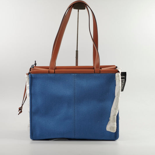 Loewe Canvas Cushion Large Tote Blue/Tan - photo 2
