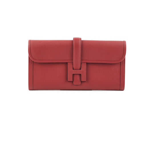 Hermes Jige Elan 29 Veau Swift Clutch Rouge Stamp X - photo 1