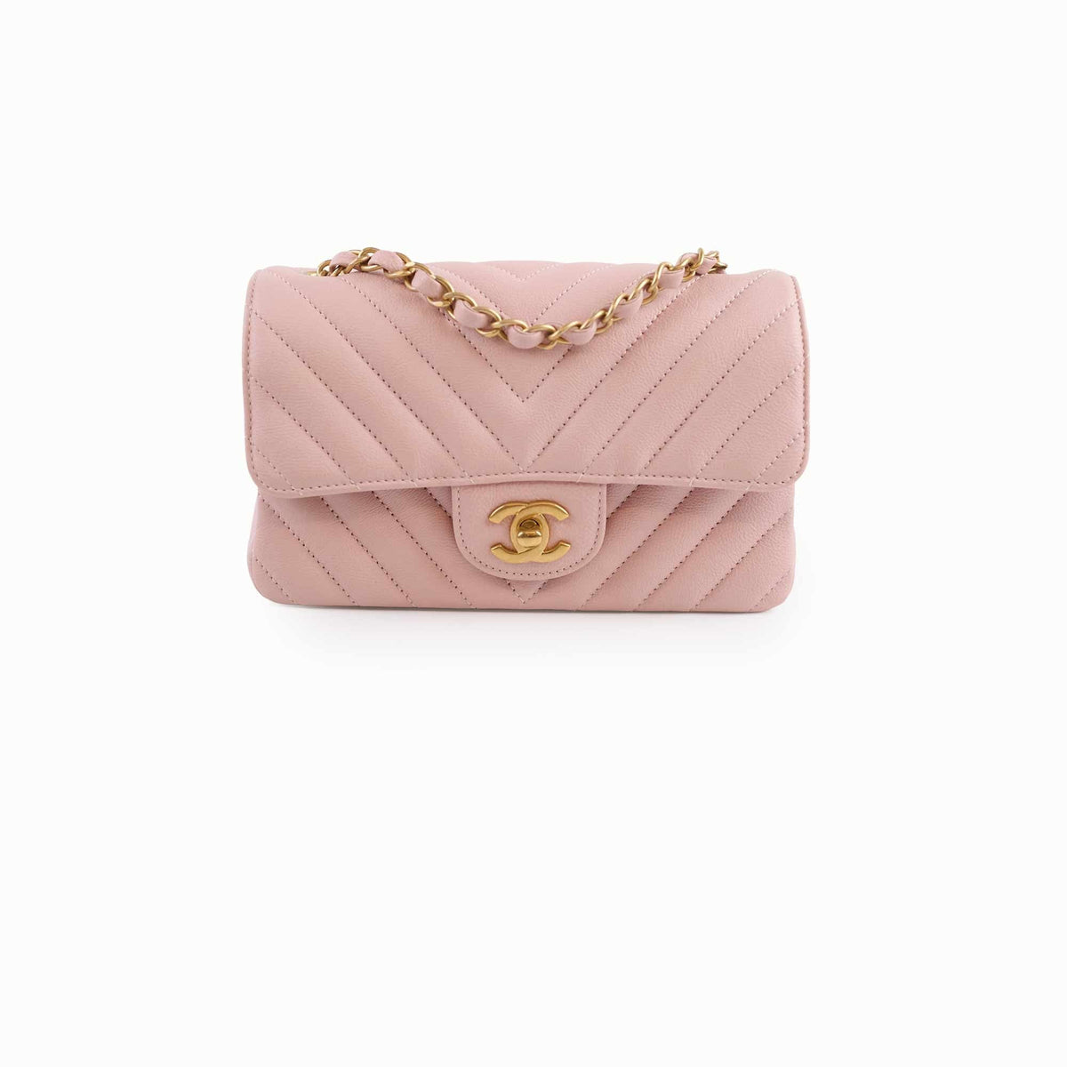 Chanel Mini Rectangular Chevron GHW - photo 1