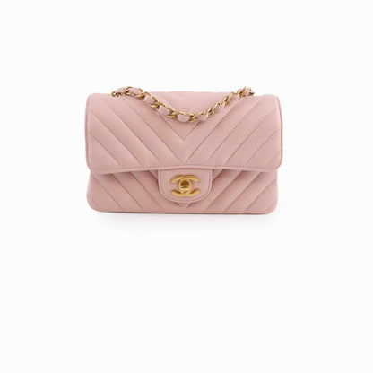 Chanel Mini Rectangular Chevron GHW - photo 1