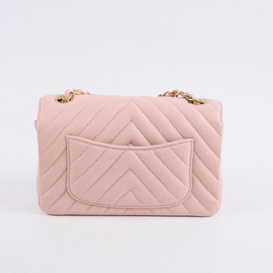 Chanel Mini Rectangular Chevron GHW - photo 2