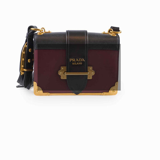 Prada Cahier Crossbody Burgundy/Black - photo 1