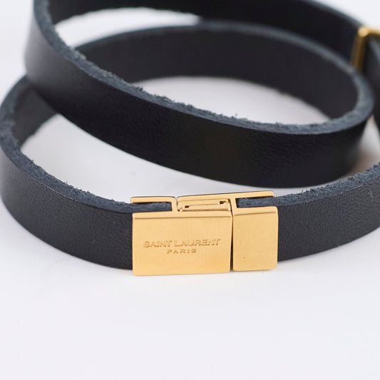 Saint Laurent Bracelet Black Leather - photo 2