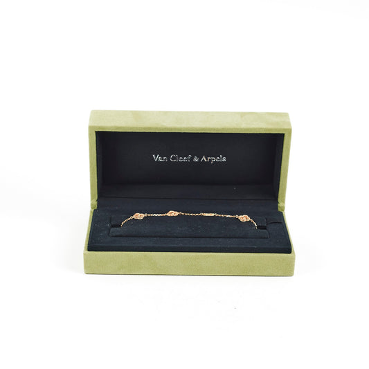 Van Cleef & Arpels Vintage Sweet Rose Gold Alhambra 6 Motif Bracelet 2023 - photo 2