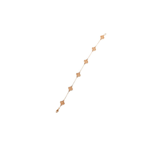 Van Cleef & Arpels Vintage Sweet Rose Gold Alhambra 6 Motif Bracelet 2023 - photo 1