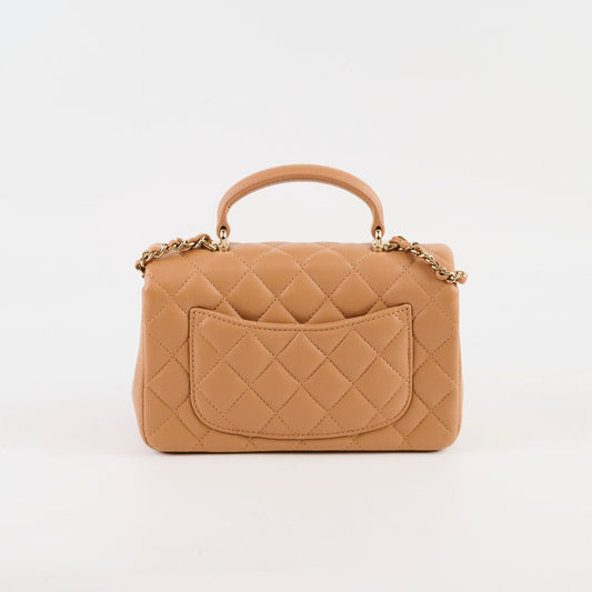 Chanel Top Handle Mini Rectangular Beige - photo 2