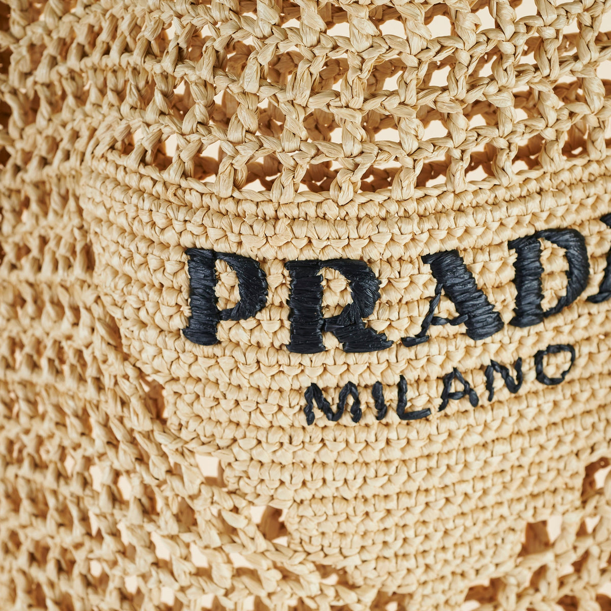Prada Raffia Crochet Natural Tote Bag - photo 13