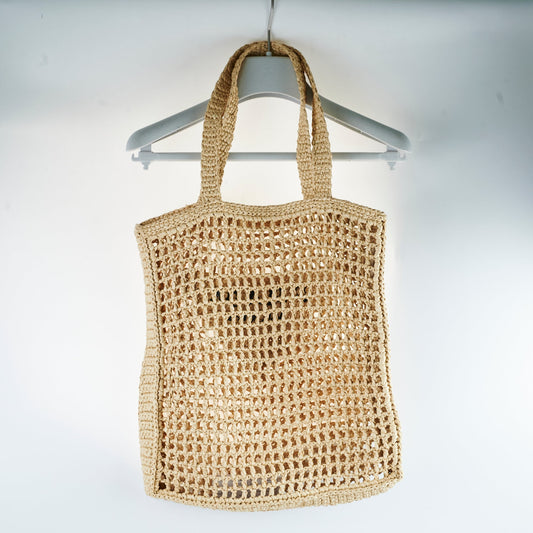 Prada Raffia Crochet Natural Tote Bag - photo 2