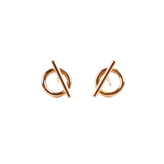 Hermes Enchappe Rose Gold Earrings - photo 1