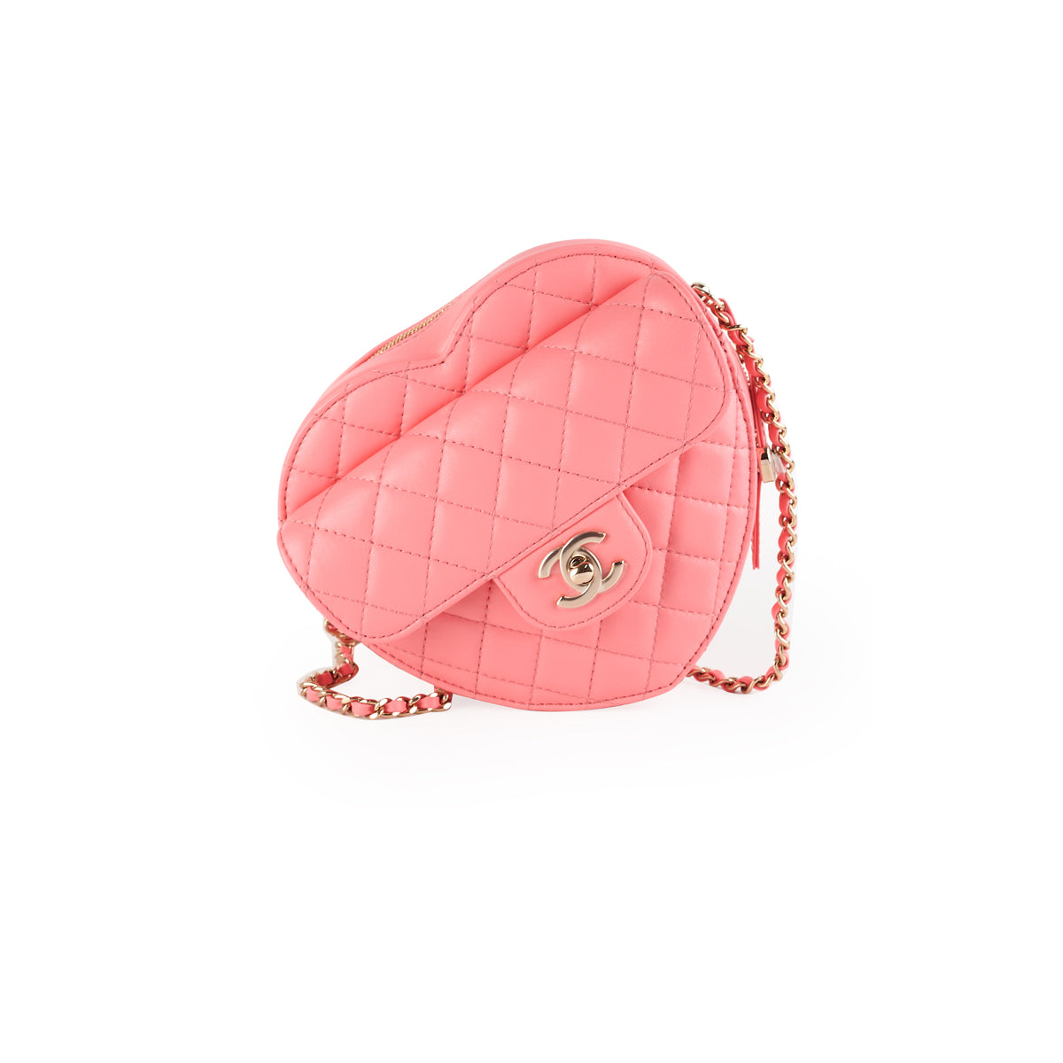 Chanel Heart Bag Large Lambskin Pink (Microchipped) - photo 1