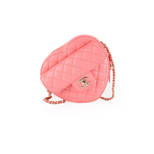 Chanel Heart Bag Large Lambskin Pink (Microchipped) - photo 1