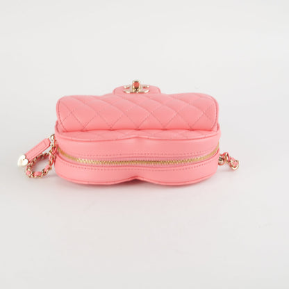 Chanel Heart Bag Large Lambskin Pink (Microchipped) - photo 3