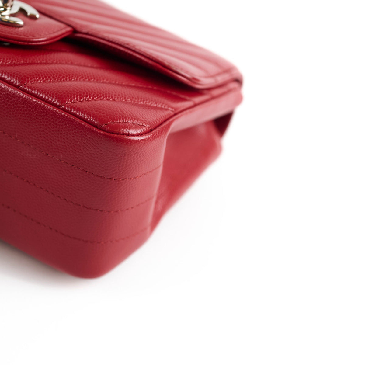 Chanel Caviar Chevron Mini Square Red - photo 10