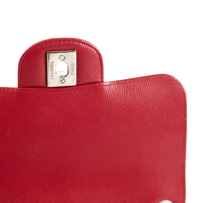Chanel Caviar Chevron Mini Square Red - photo 8