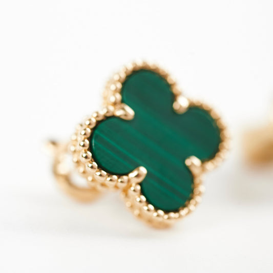 Van Cleef & Arpels Vintage Alhambra Malachite Earrings - photo 2