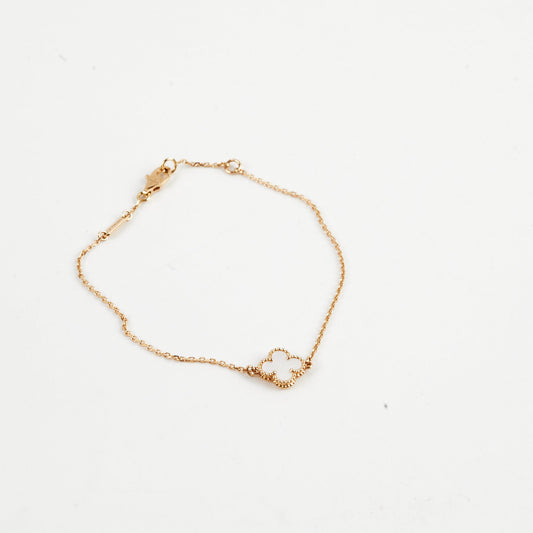 Van Cleef & Arpels Sweet Alhambra White Mother Of Pearl Bracelet - photo 1