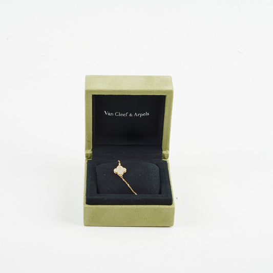 Van Cleef & Arpels Sweet Alhambra White Mother of Pearl Bracelet Yellow Gold - photo 2