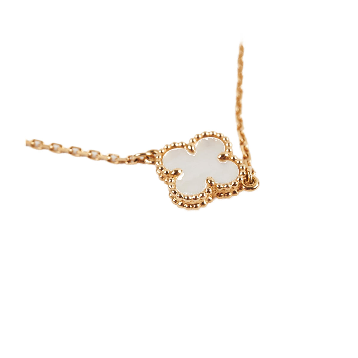 Van Cleef & Arpels Sweet Alhambra White Mother of Pearl Bracelet Yellow Gold - photo 1