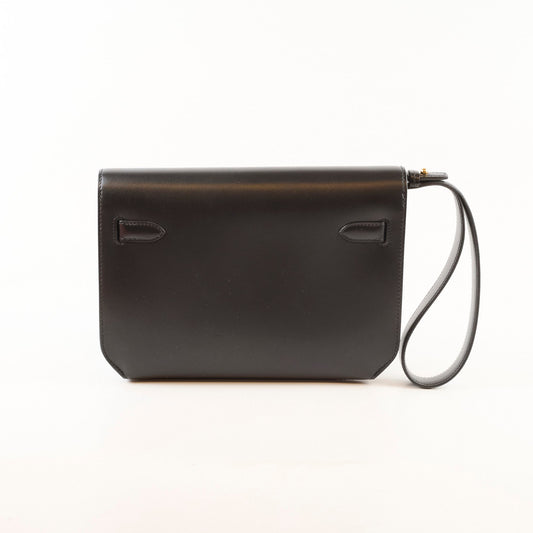 Hermes Kelly Depeches 25 Tadelakt Noir Black(U Stamp) - photo 2