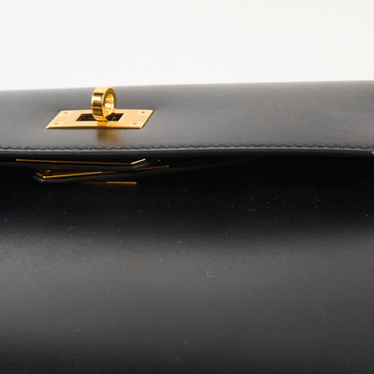 Hermes Kelly Depeches 25 Tadelakt Noir Black(U Stamp) - photo 12
