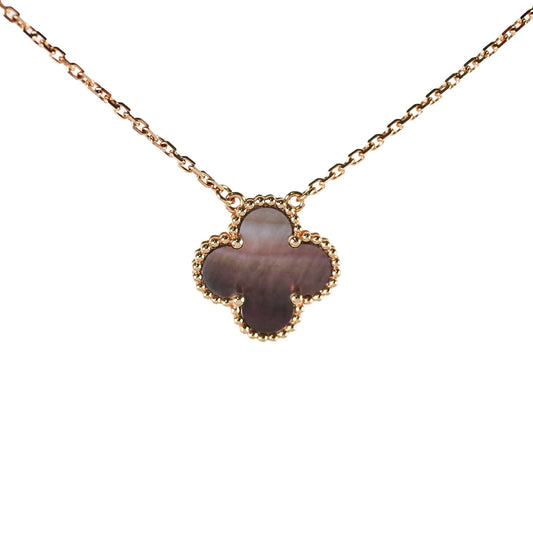 Van Cleef & Arpels Vintage Alhambra Grey Mother of Pearl Necklace - photo 1