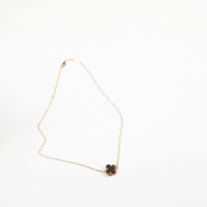 Van Cleef & Arpels Vintage Alhambra Grey Mother of Pearl Necklace - photo 4