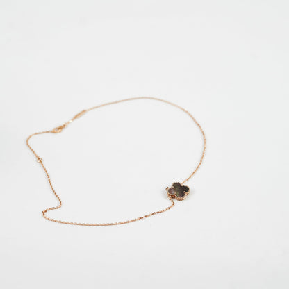 Van Cleef & Arpels Vintage Alhambra Grey Mother of Pearl Necklace - photo 3