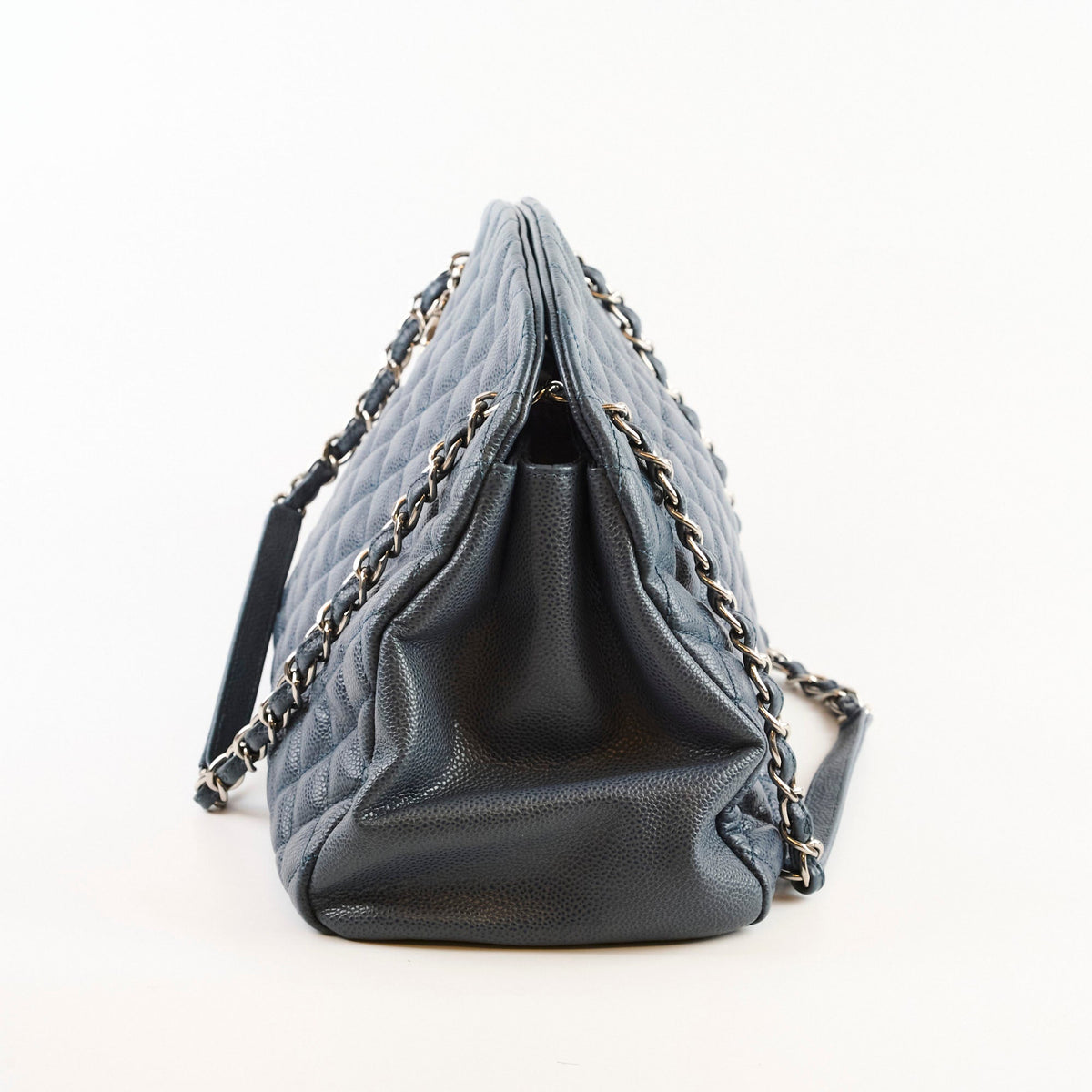Chanel Mademoiselle Bowling Bag Blue - photo 3