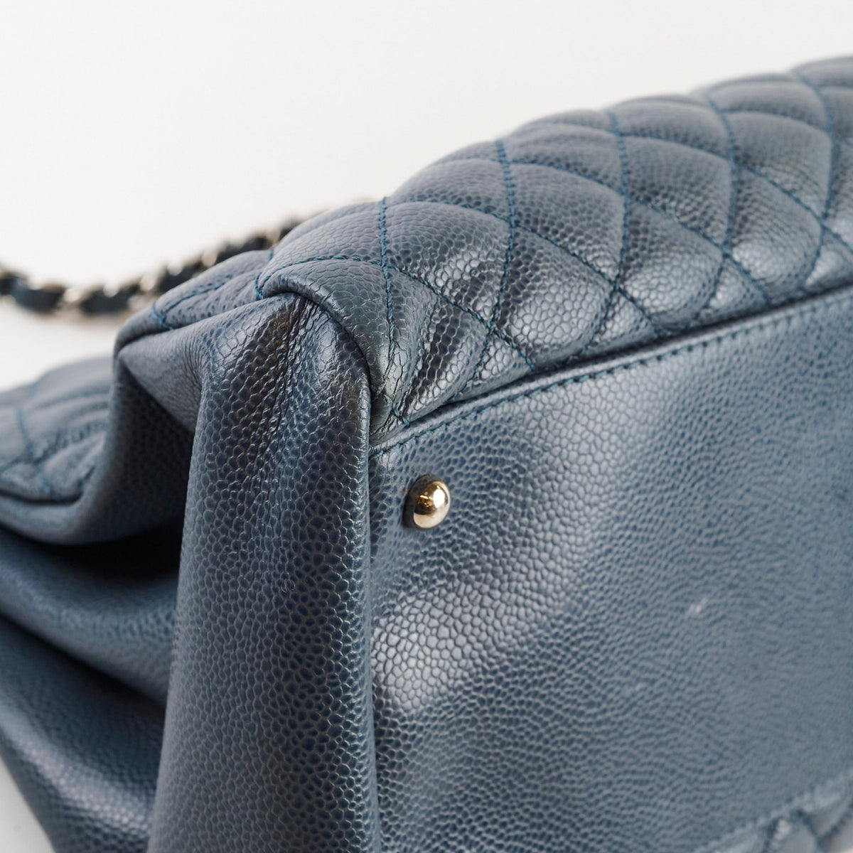 Chanel Mademoiselle Bowling Bag Blue - photo 7