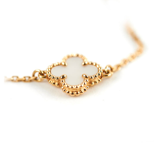 Van Cleef & Arpels Sweet Alhambra White Mother Of Pearl Bracelet - photo 1