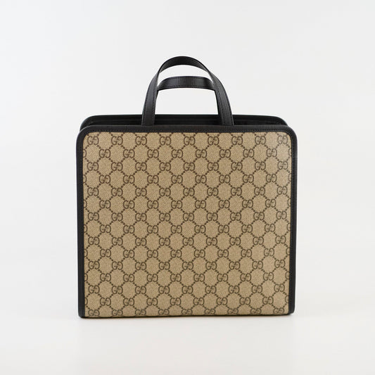 Gucci GG Supreme Apple Gingham Tote Brown/Black - photo 2
