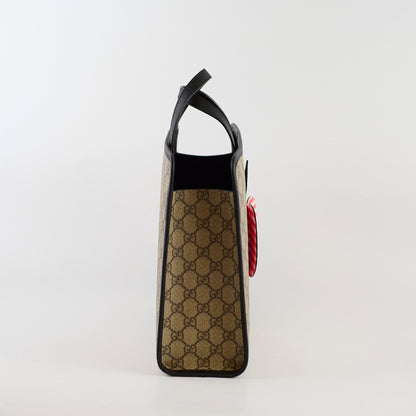 Gucci GG Supreme Apple Gingham Tote Brown/Black - photo 3