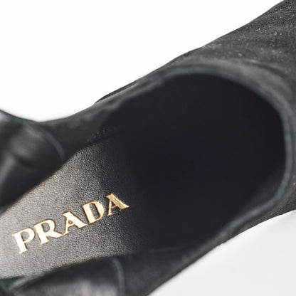 Prada Boots Suede Almond Toe Zip New - photo 7