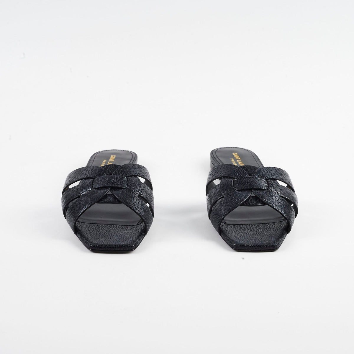 Saint Laurent Tribute Flat Sandal Black New - photo 2