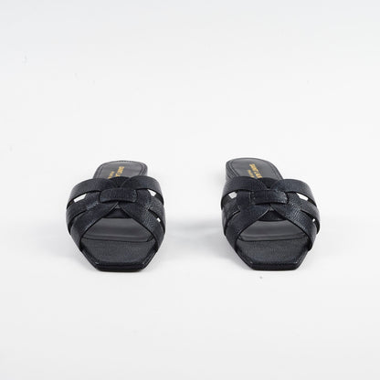 Saint Laurent Tribute Flat Sandal Black New - photo 2