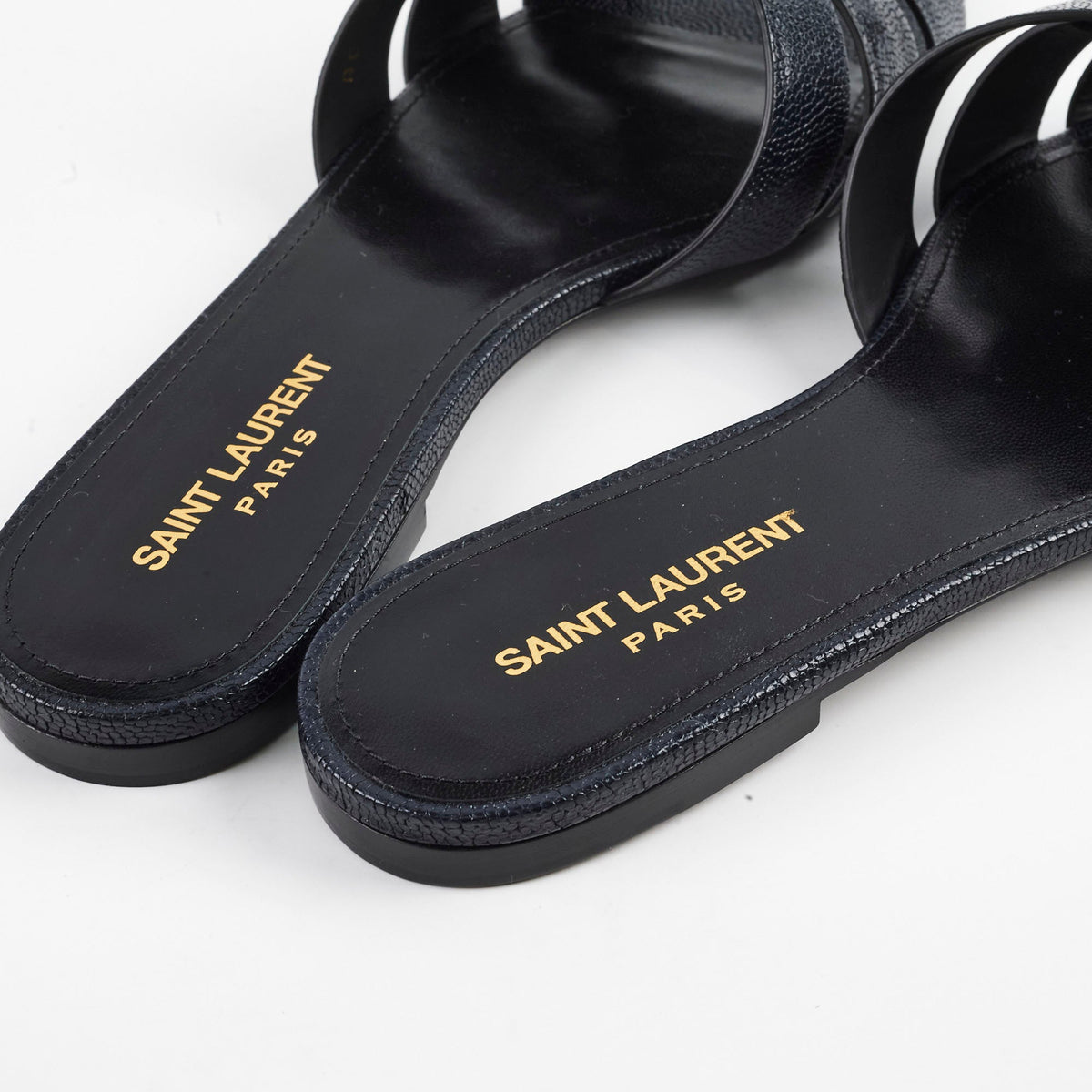 Saint Laurent Tribute Flat Sandal Black New - photo 6