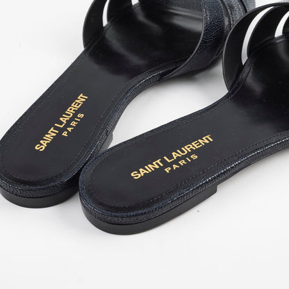 Saint Laurent Tribute Flat Sandal Black New - photo 6