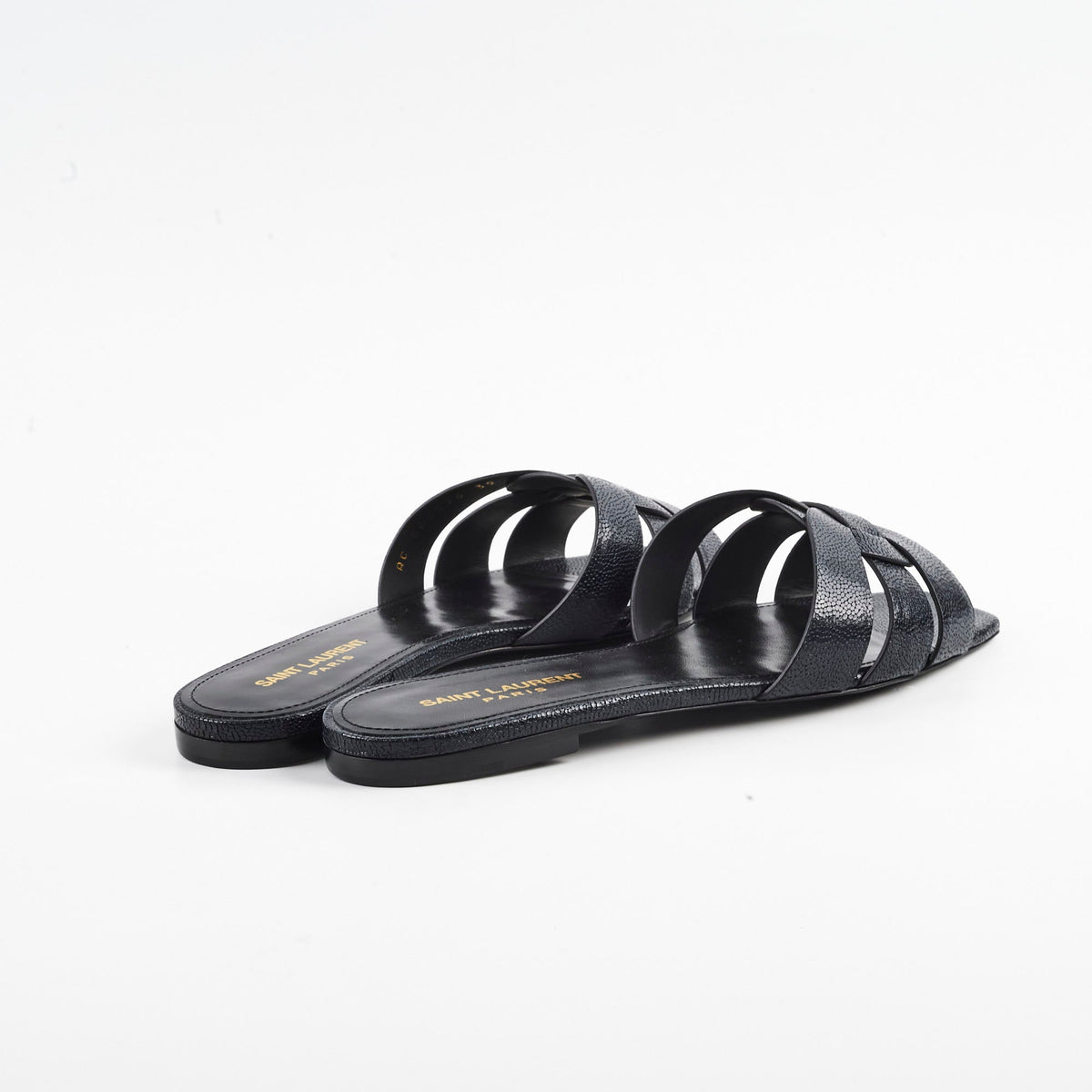 Saint Laurent Tribute Flat Sandal Black New - photo 3