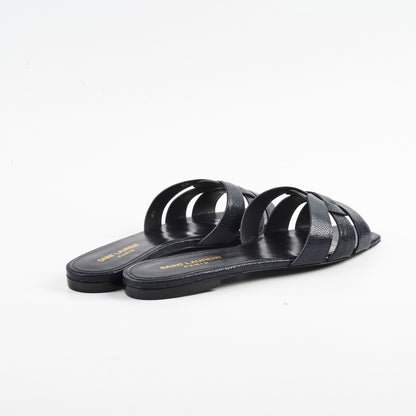 Saint Laurent Tribute Flat Sandal Black New - photo 3