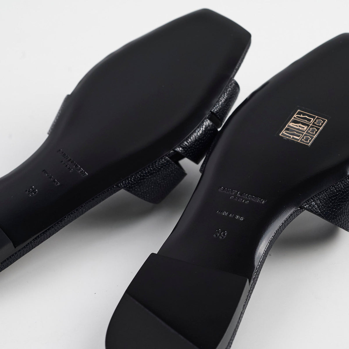 Saint Laurent Tribute Flat Sandal Black New - photo 7