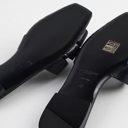 Saint Laurent Tribute Flat Sandal Black New - photo 7