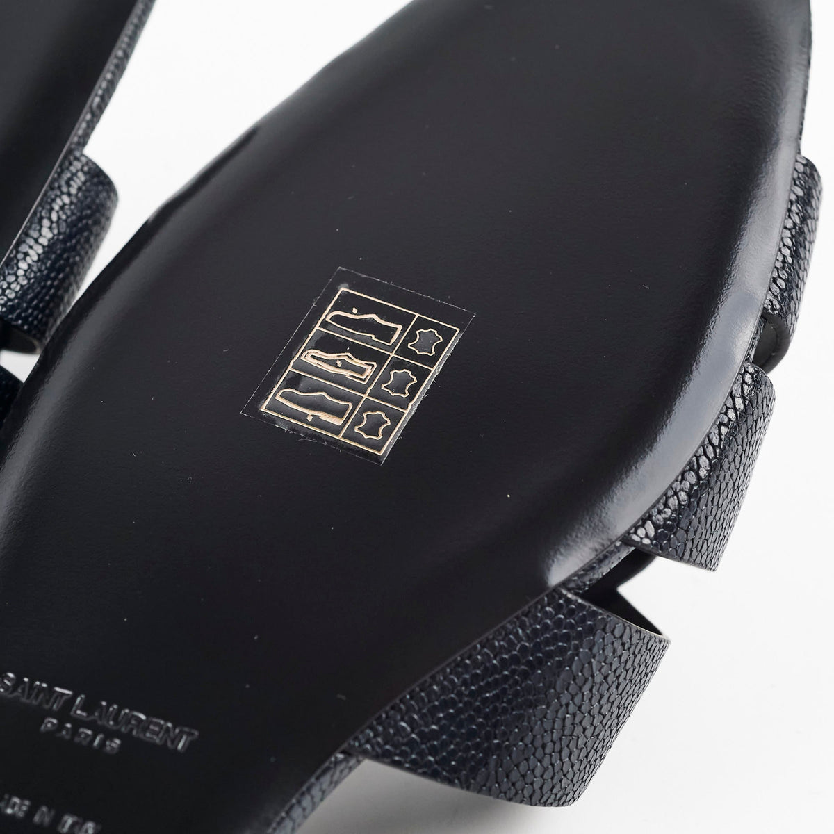 Saint Laurent Tribute Flat Sandal Black New - photo 5