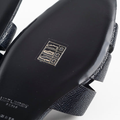 Saint Laurent Tribute Flat Sandal Black New - photo 5