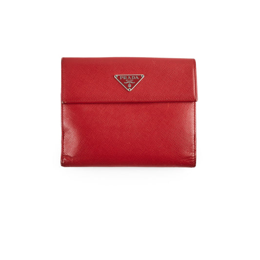 Prada Red Saffiano Leather Wallet - photo 1