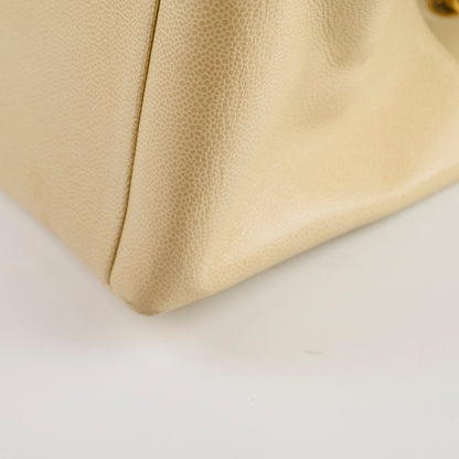 Chanel Vintage Grand Shopping Tote GST Beige Caviar - photo 17